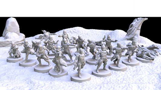 Officer Clone Trooper Miniatures 1:48 Scale Wargame (Set of 20)