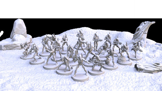 Assault Battle Droid Miniatures 1:48 Scale Wargame (Set of 20)