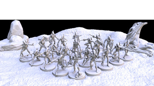 Officer Battle Droid Miniatures 1:48 Scale Wargame (Set of 20)