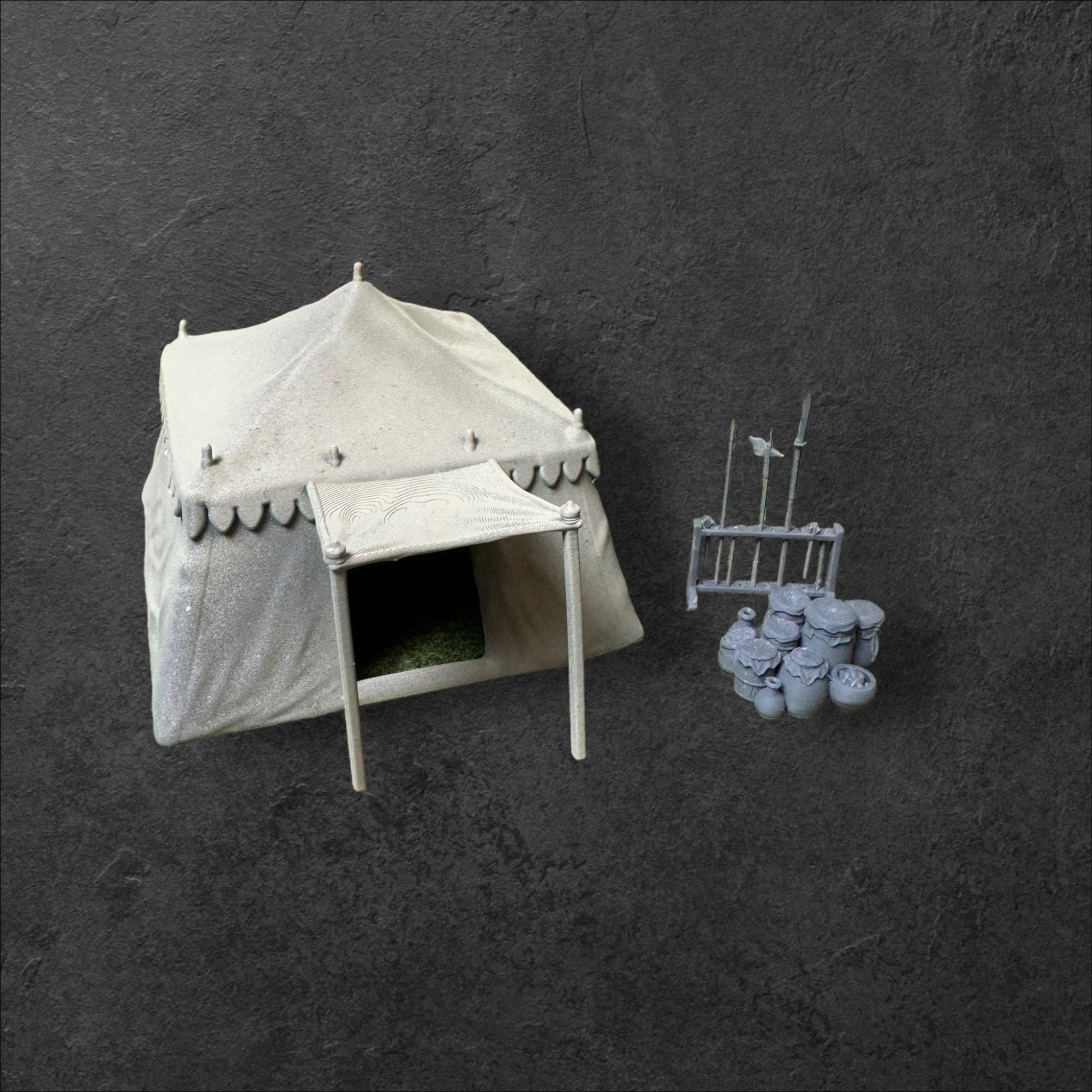 Medieval Tent with Weapon Stand #3. 28 mm Miniatures – Tofer's Miniatures