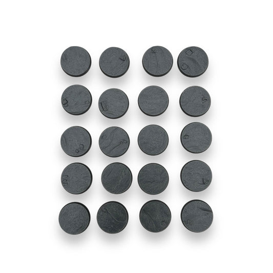 Set of 20 Round Desert Sand Bases Stone , Terrain Scenery for Tabletop 28mm Miniatures Wargame 25mm scale