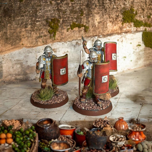 Set of 28 Painted Roman Legionaries Modular Miniatures. 28 mm