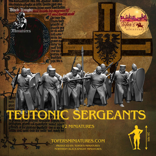 13th Century - Teutonic Sergeants. 28 mm Miniature