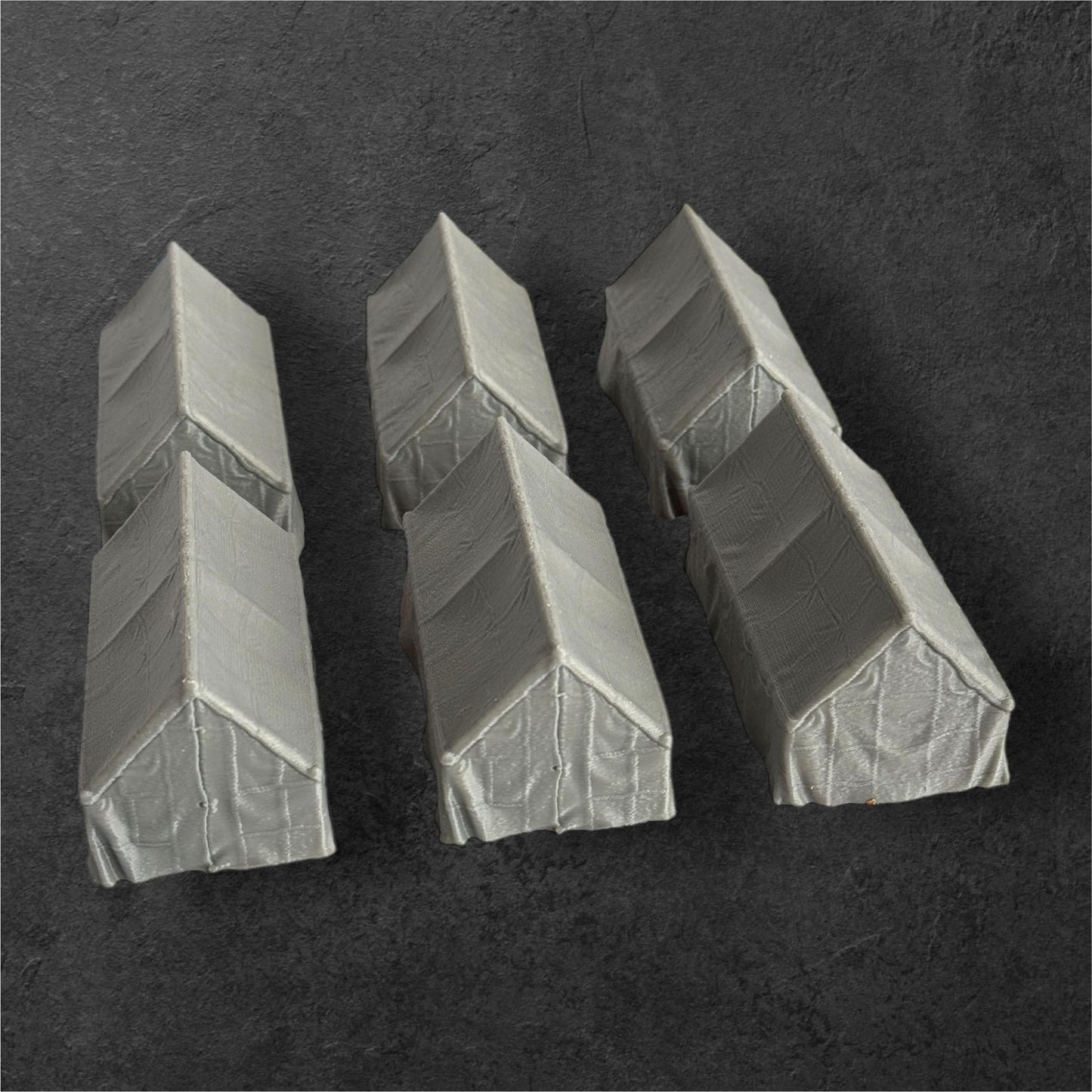 Set of 6 Roman Marching Camp Tents. 28 mm Scale