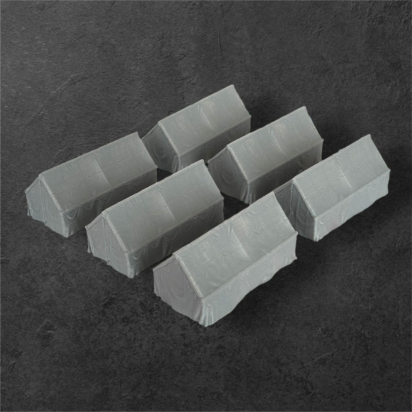 Set of 6 Roman Marching Camp Tents. 28 mm Scale
