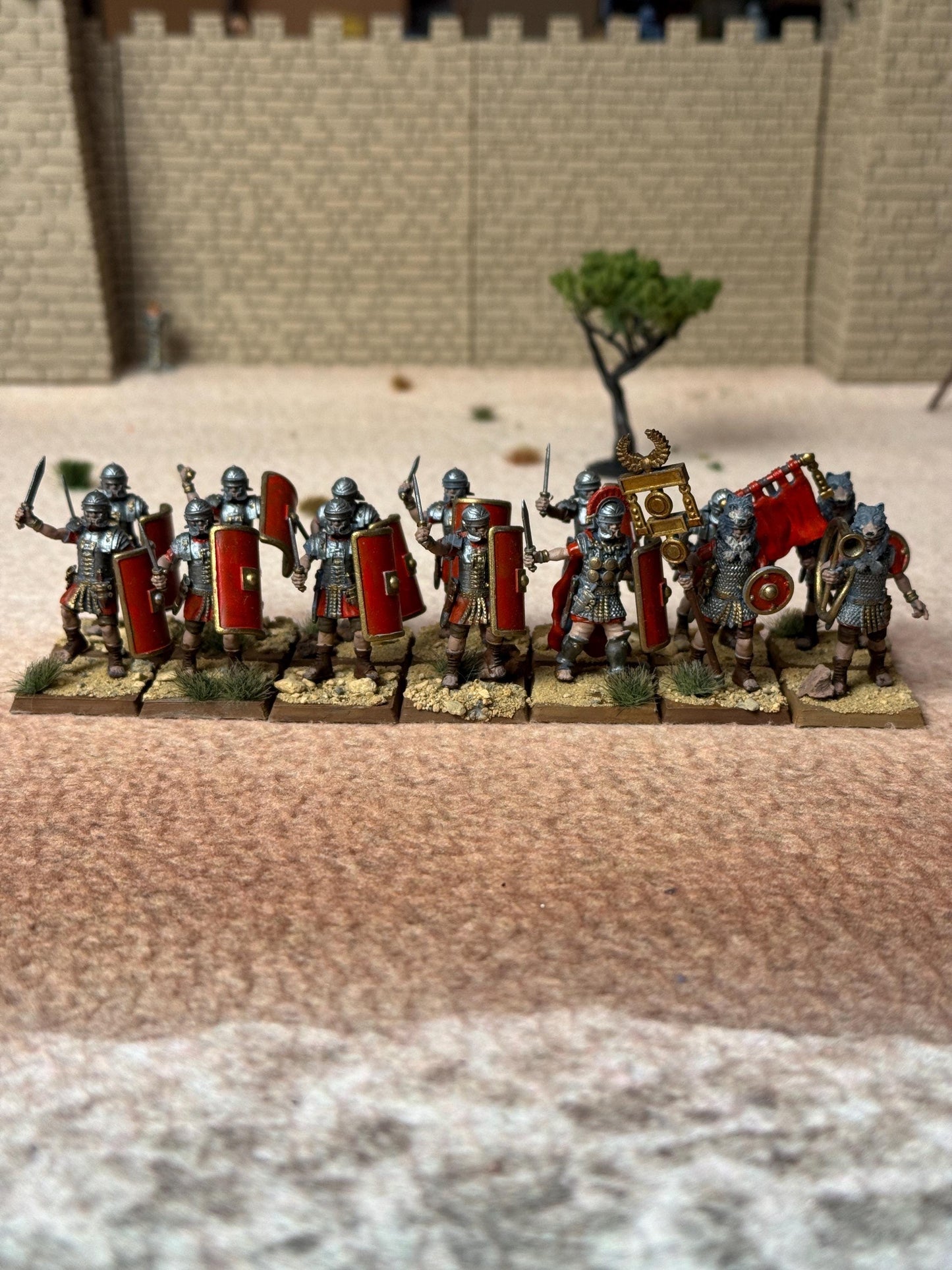 PAINTED Roman Empire Legionaries with Gladius. 28 mm Miniatures (Set of 12) Ideal for games like Hail Caesar and other wargames.
