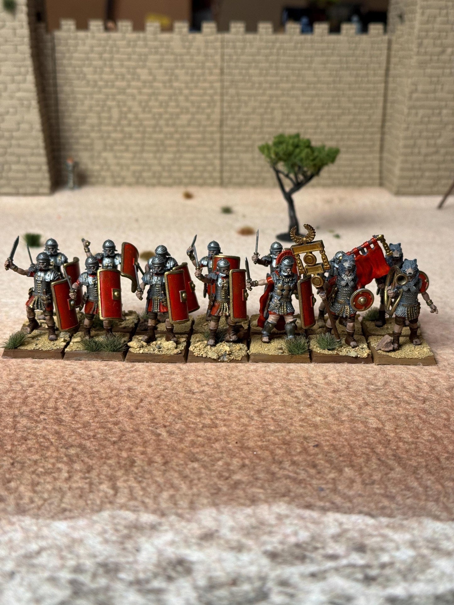 PAINTED Roman Empire Legionaries with Gladius. 28 mm Miniatures (Set of 12) Ideal for games like Hail Caesar and other wargames.