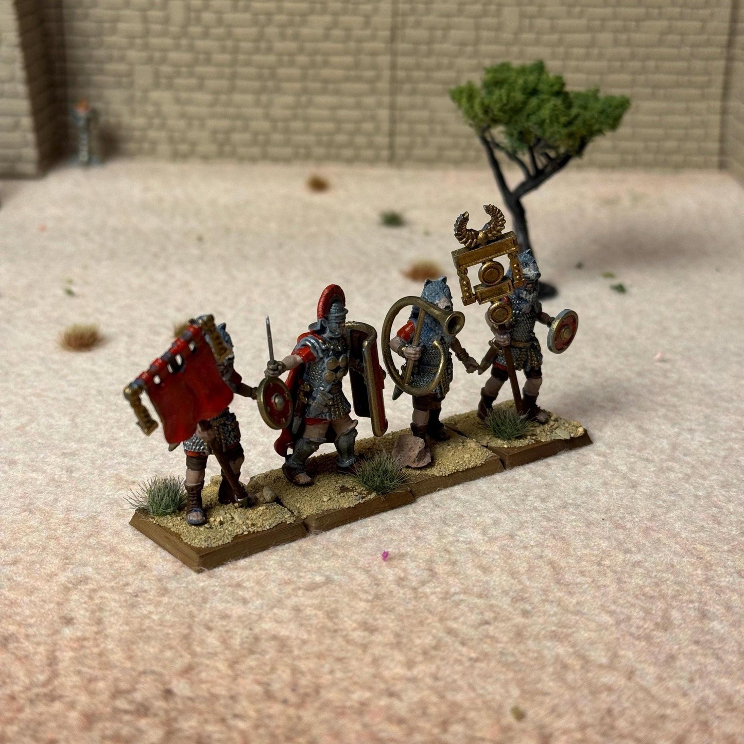 PAINTED Roman Empire Command Group Modular Miniatures. 28 mm Miniatures (Set of 4)